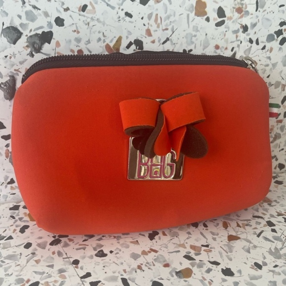 Save My Bag - Elegant Red Cosmetic Bag with Bow - Small Size